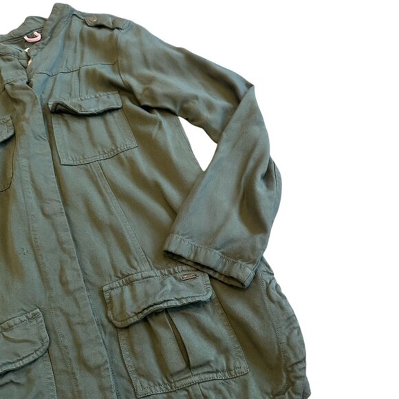 Triple Five Soul Forest Green Sweater Jacket Snap-Down Comfy Casual Size Small - Picture 5 of 12